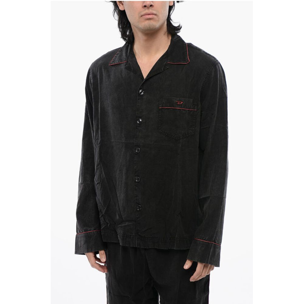 Diesel Faded Effect Solid Color UMSET-LOOMY Long Pyjamas Set with C