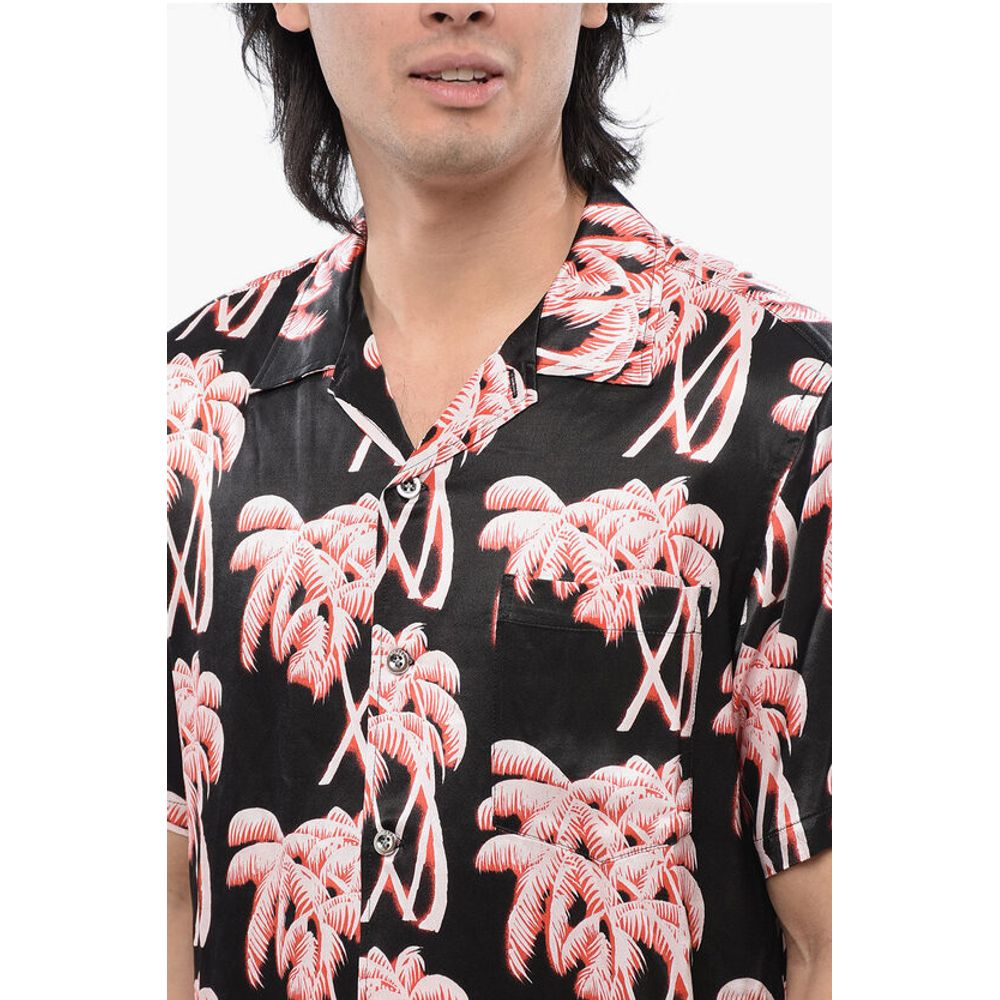 Diesel Short Sleeved BMOWT-ADRIAN Shirt with Palms Pattern