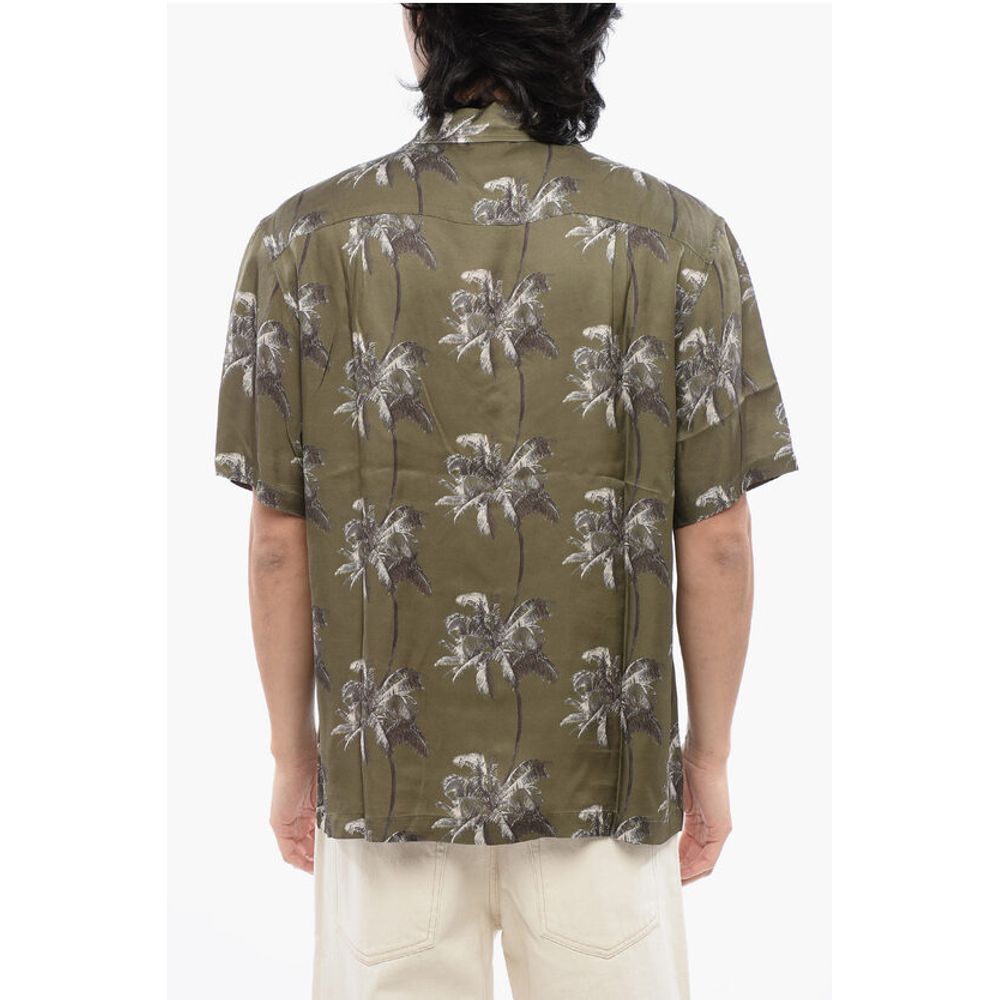 Diesel RED TAG Short Sleeved BMOWT-ADRIAN Shirt with Palms Pattern