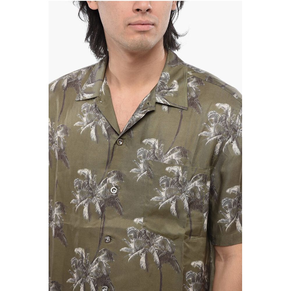 Diesel RED TAG Short Sleeved BMOWT-ADRIAN Shirt with Palms Pattern