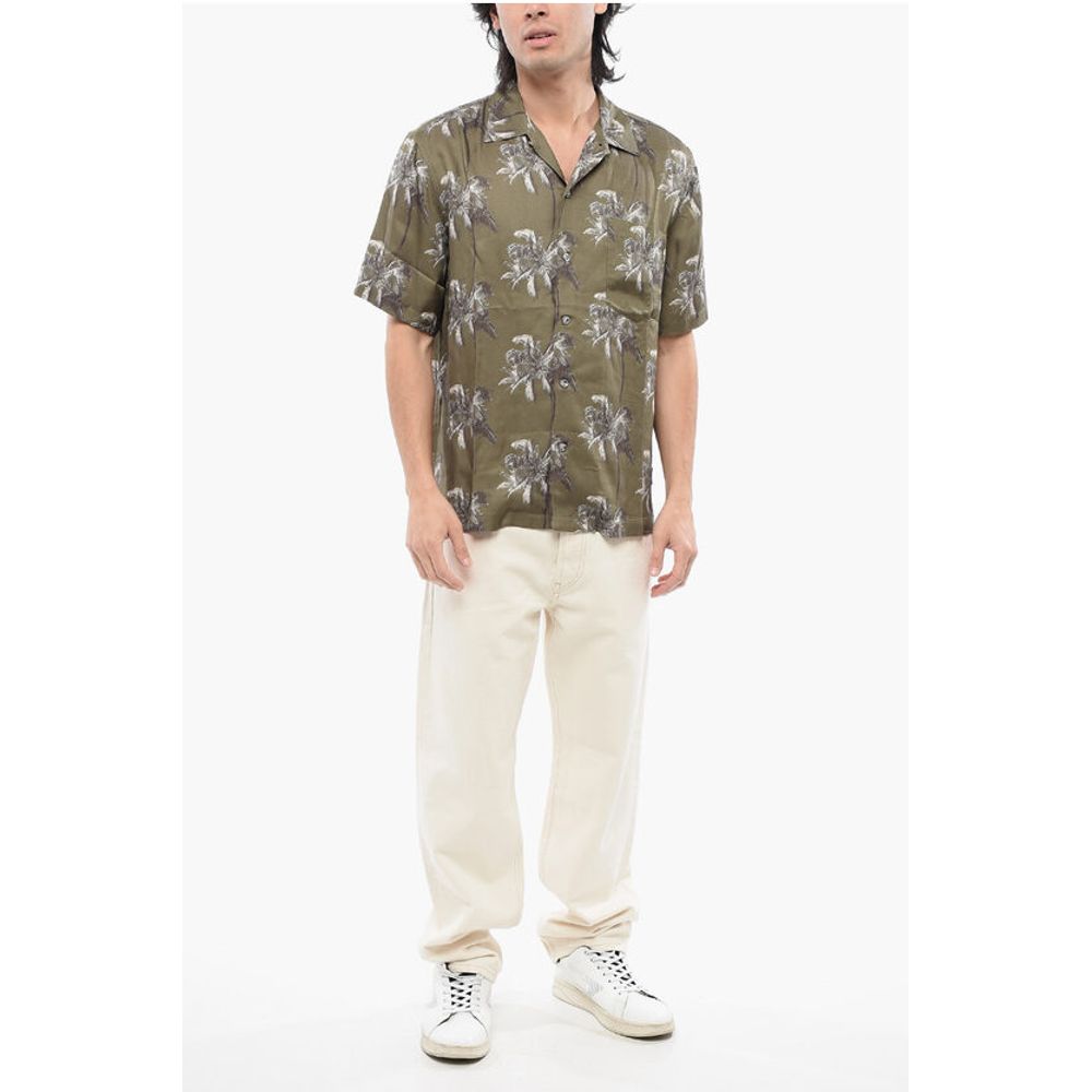 Diesel RED TAG Short Sleeved BMOWT-ADRIAN Shirt with Palms Pattern