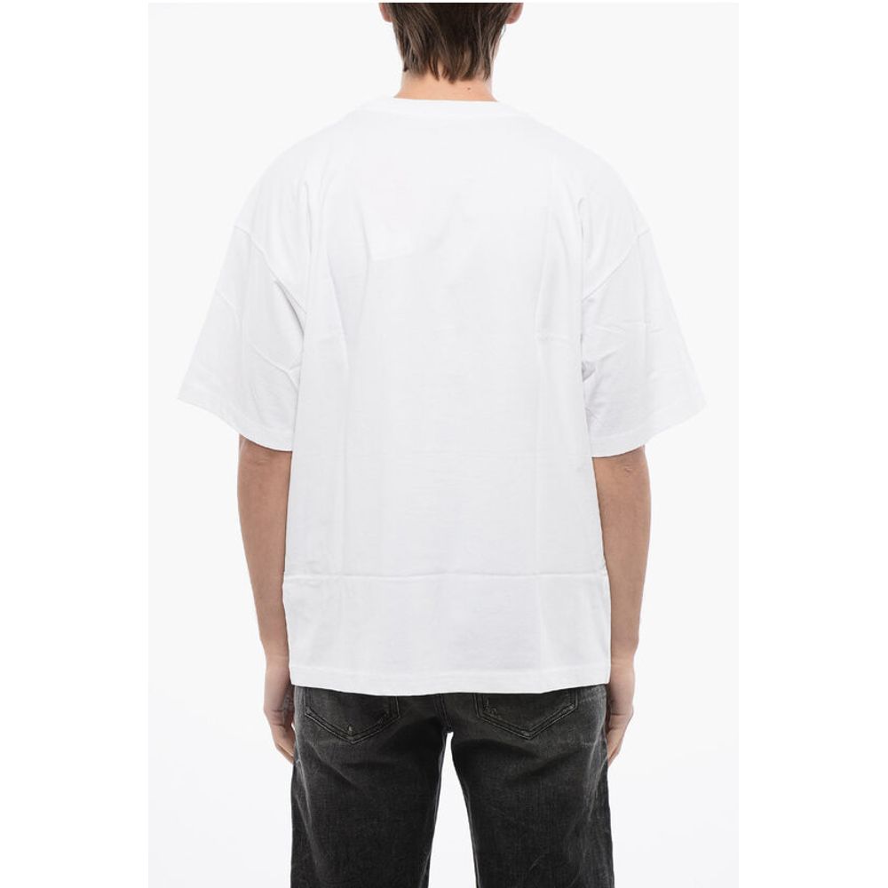 Diesel RED TAG Cotton T-NLABEL-L1 Crew-neck T-shirt with Embroidery