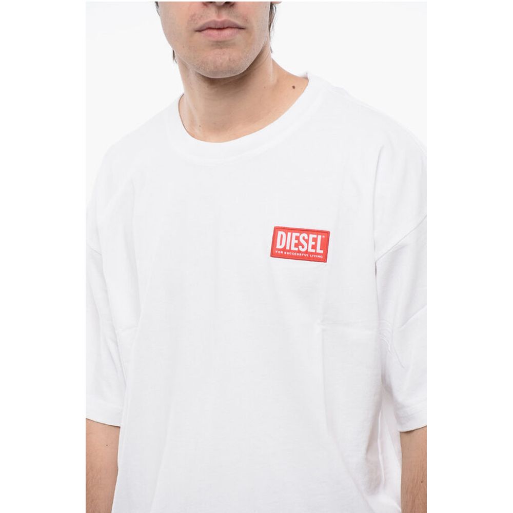 Diesel RED TAG Cotton T-NLABEL-L1 Crew-neck T-shirt with Embroidery