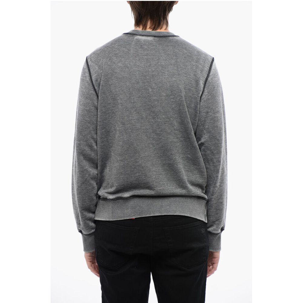 Diesel RED TAG Burn-Out Wash S-GINN-L1 Crew-neck Sweatshirt