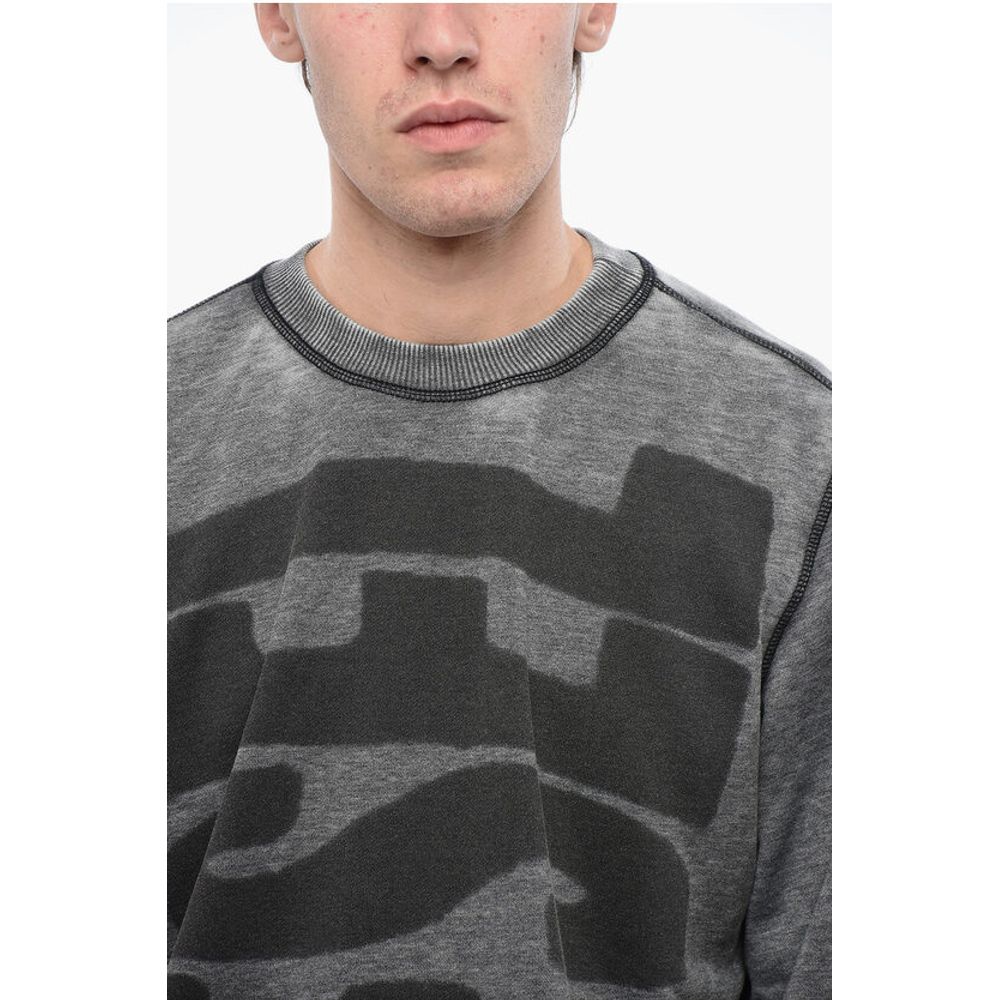 Diesel RED TAG Burn-Out Wash S-GINN-L1 Crew-neck Sweatshirt