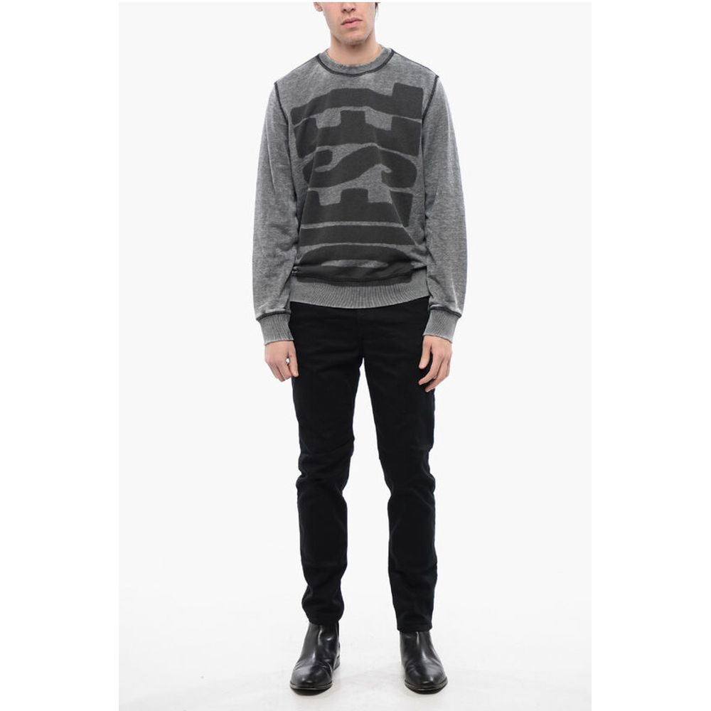 Diesel RED TAG Burn-Out Wash S-GINN-L1 Crew-neck Sweatshirt
