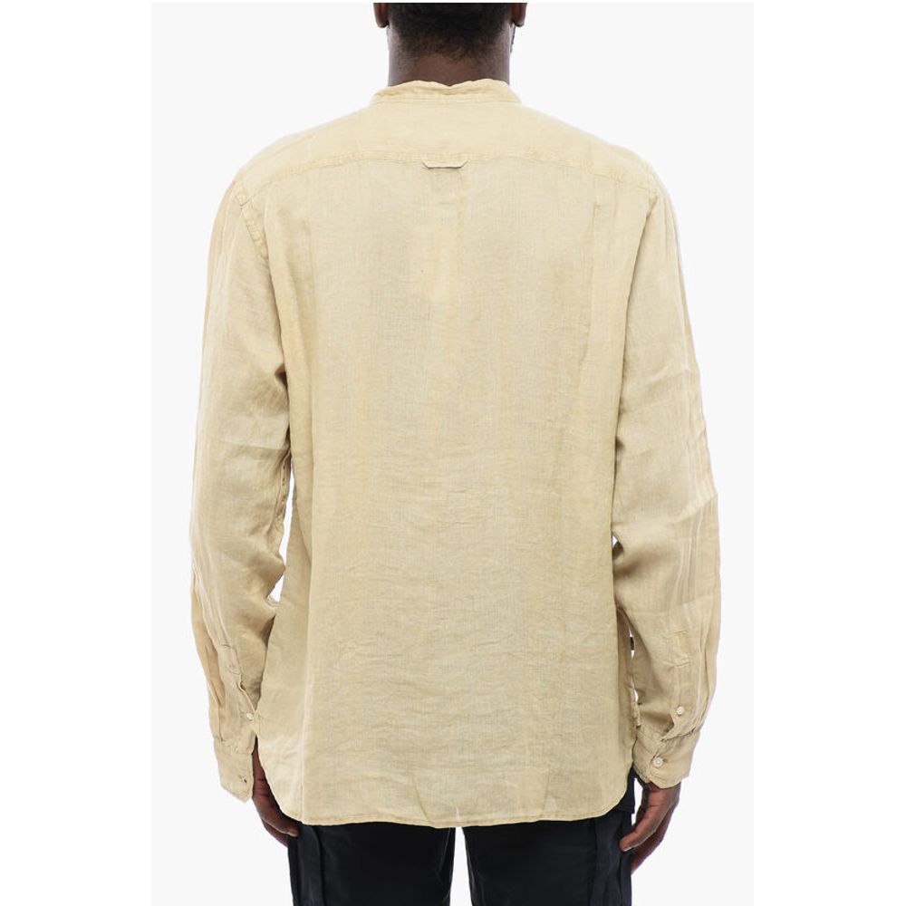 Woolrich Korean Neckline Linen Shirt