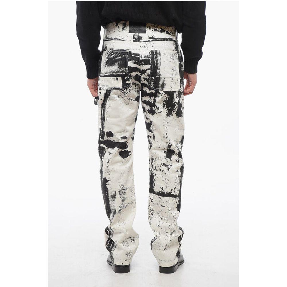 Alexander McQueen 5-Pocketed SKULL Printed Denim Pants