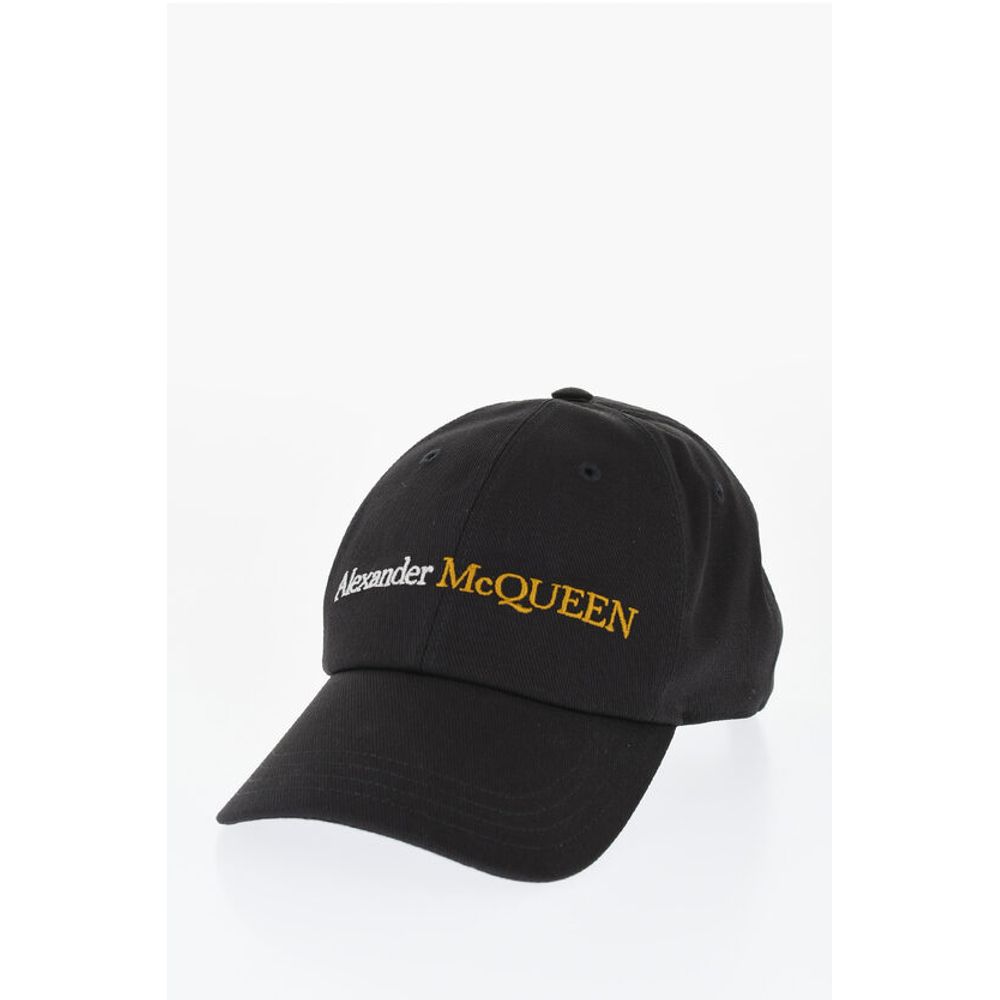 Alexander McQueen Solid Color Cap with Embroidered Logo