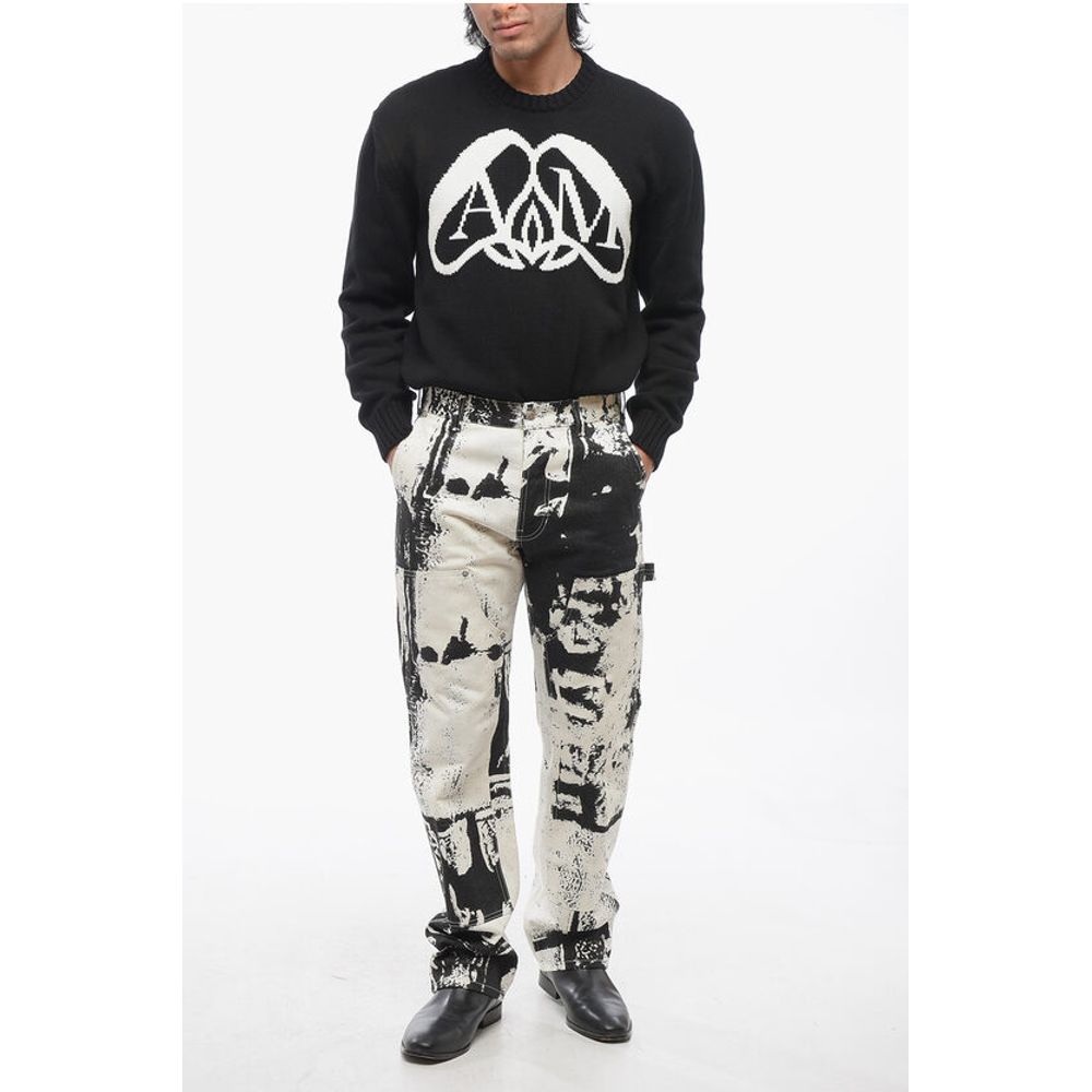 Alexander McQueen 5-Pocketed SKULL Printed Denim Pants