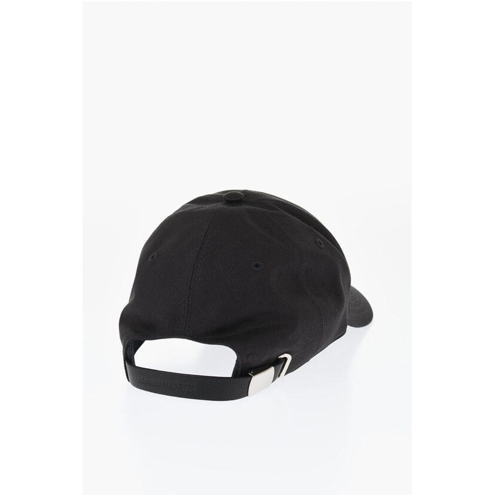 Alexander McQueen Solid Color Cap with Embroidered Logo