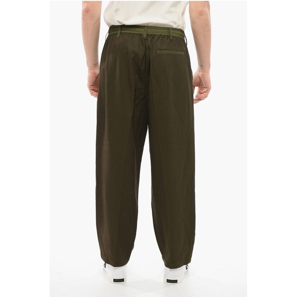 Armani EMPORIO Viscose Straight Fit Pants with Nylon Inserts