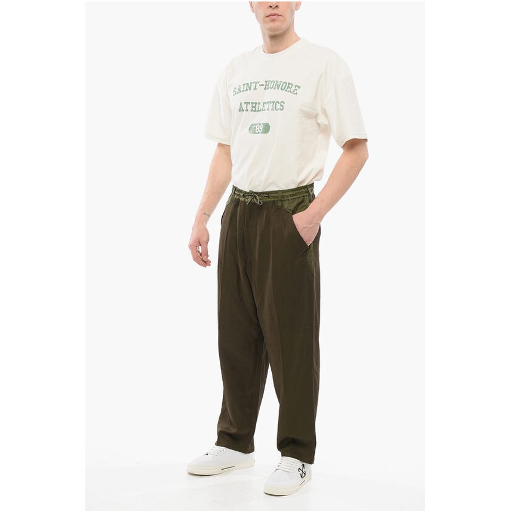 Armani EMPORIO Viscose Straight Fit Pants with Nylon Inserts
