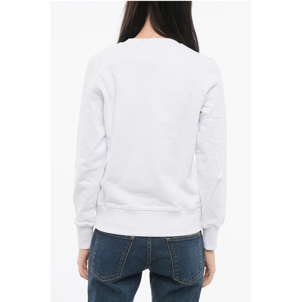 Versace JEANS COUTURE Crew Neck MIRROR Sweatshirt with Lamè Logo