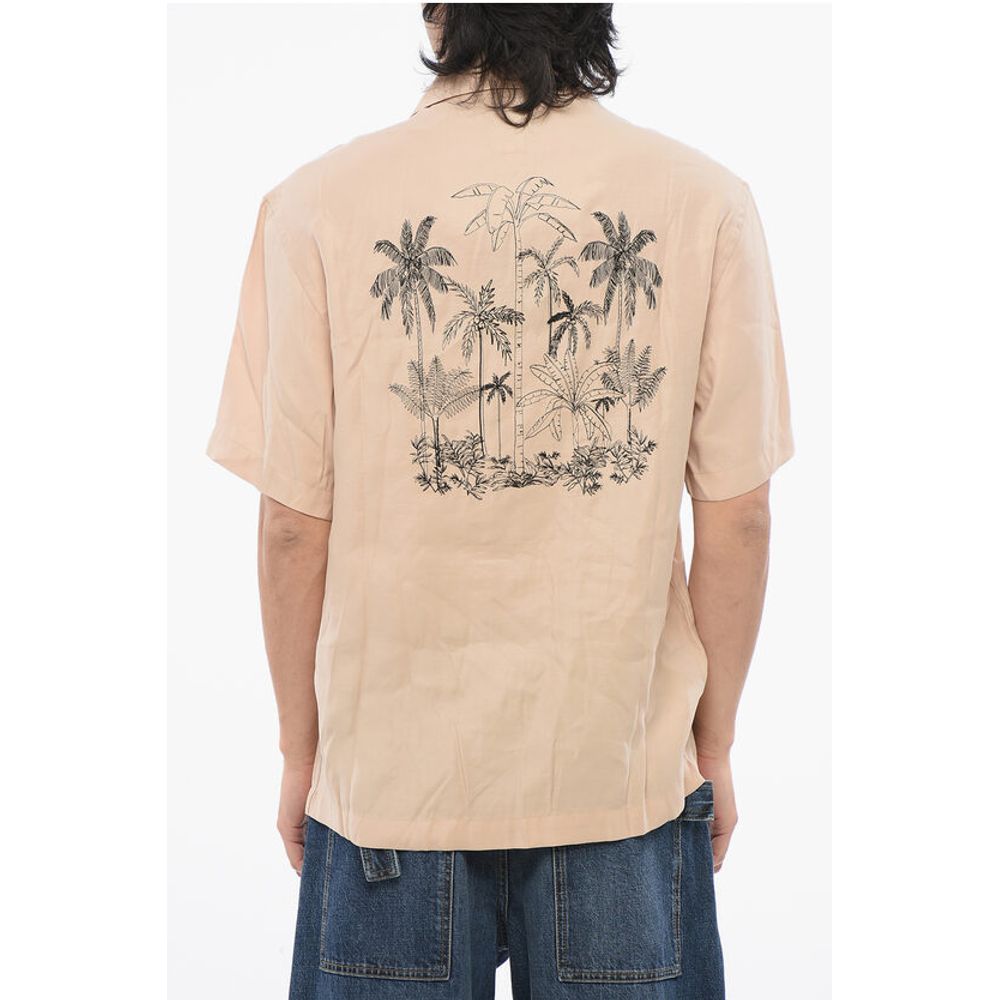 Armani EMPORIO Back Embroidered PALMS Bowling Shirt