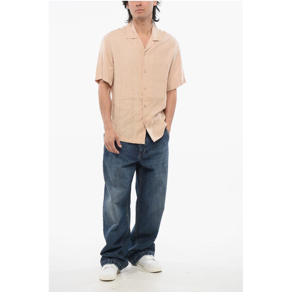 Armani EMPORIO Back Embroidered PALMS Bowling Shirt