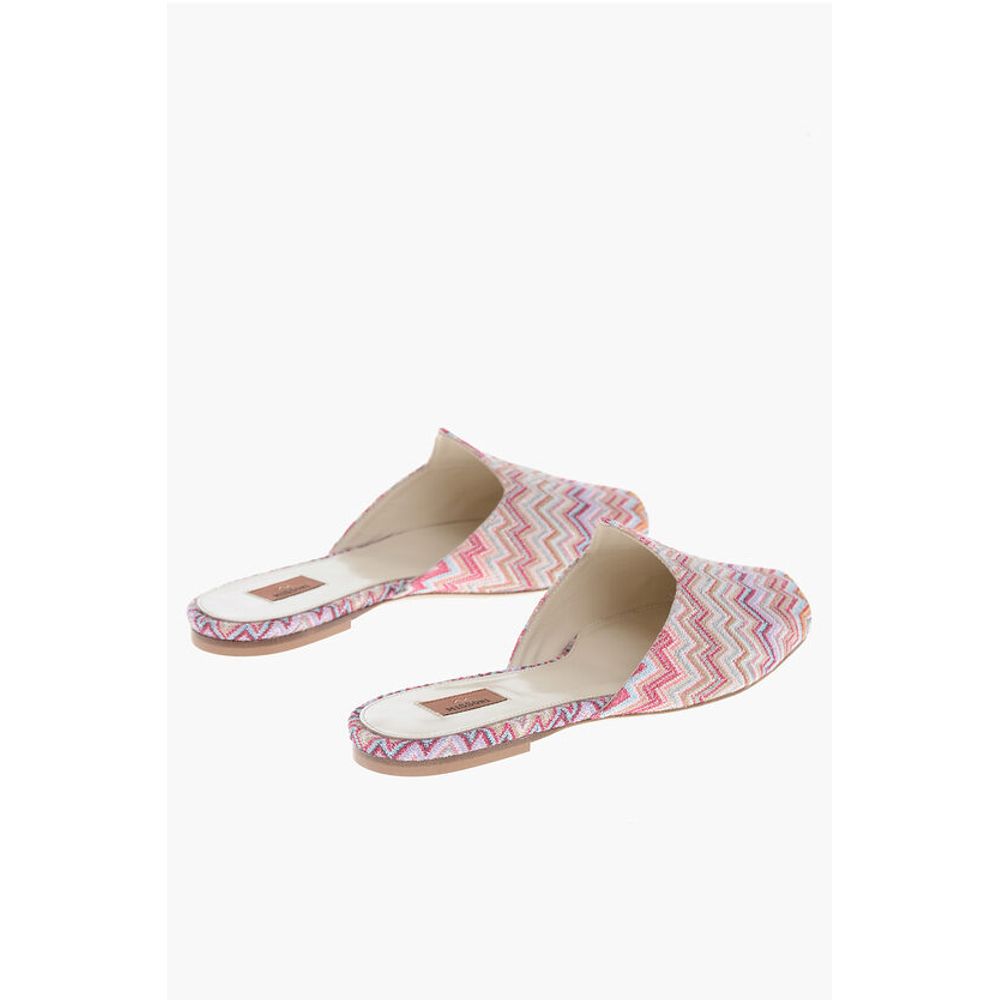Missoni Lurex ALICUDI Mules with Zig Zag Pattern
