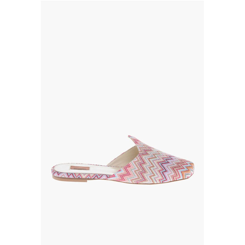 Missoni Lurex ALICUDI Mules with Zig Zag Pattern