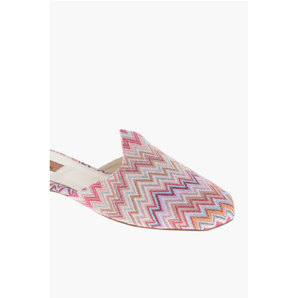 Missoni Lurex ALICUDI Mules with Zig Zag Pattern