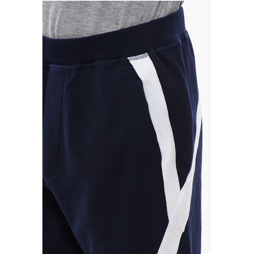 Dsquared² Contrasting Band Relax Fit Brushed Cotton Joggers