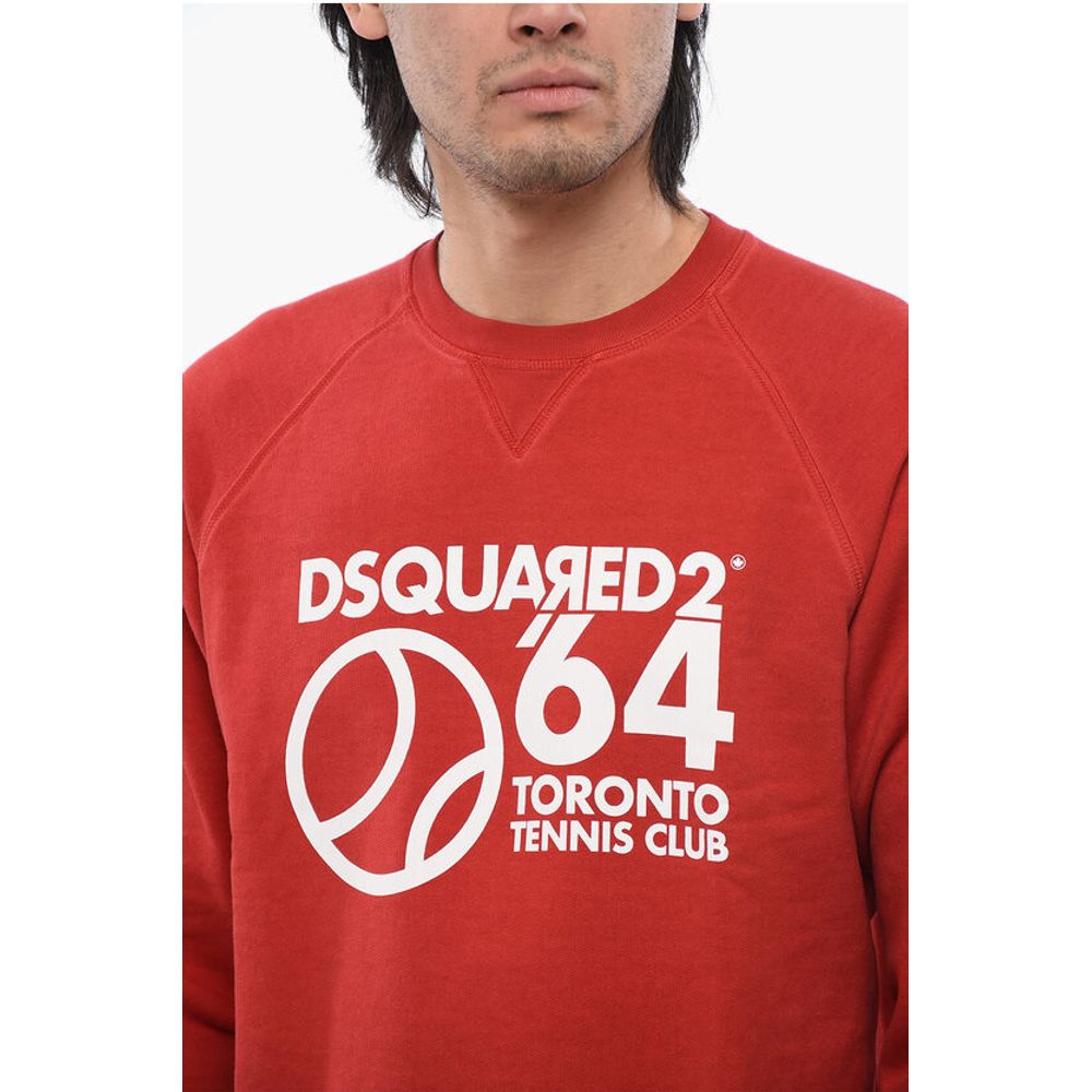Dsquared² Cool Raglan Fit Brushed Cotton Crewneck Sweatshirt