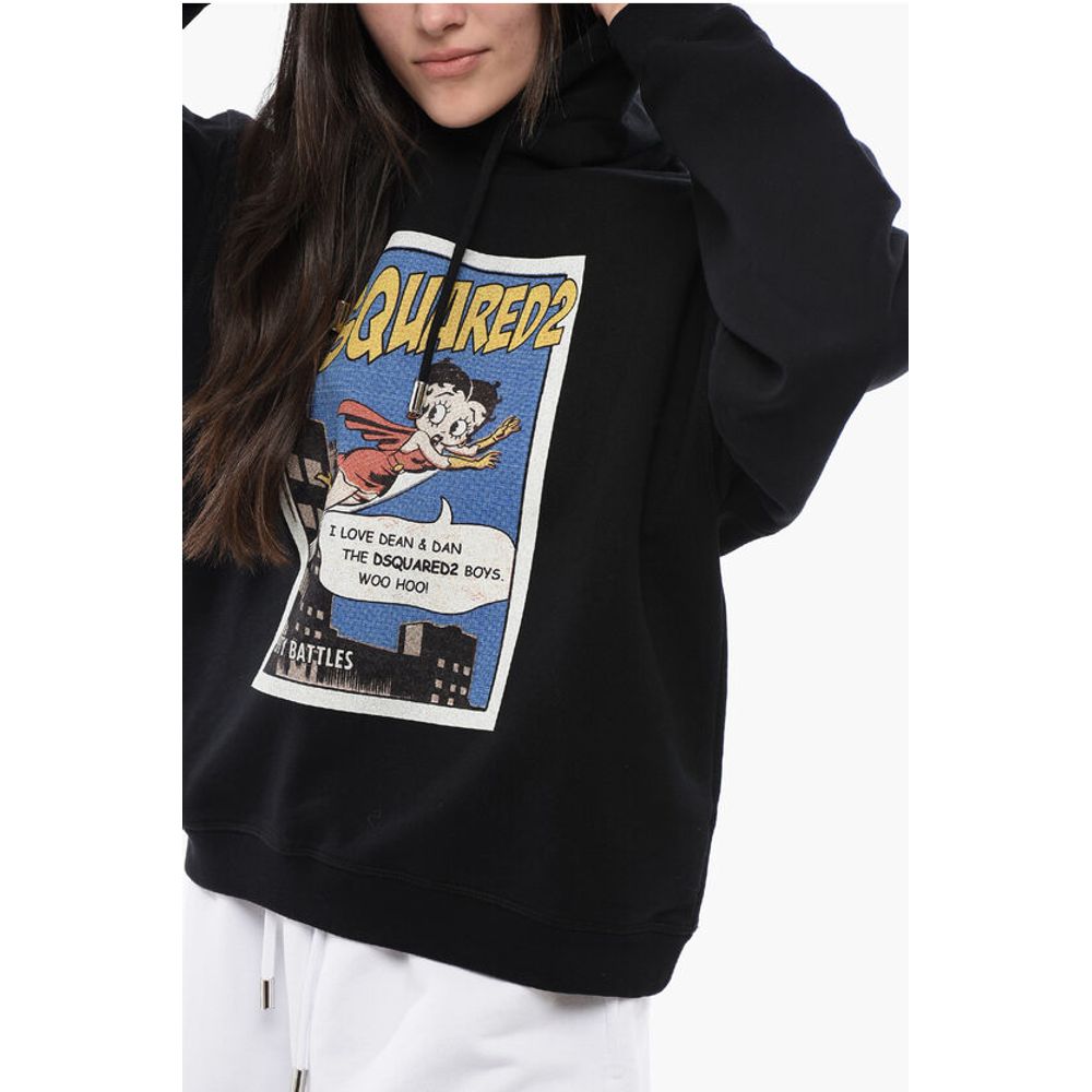 Dsquared² Brushed Cotton BETTY BATTLES Oversized Hoodie