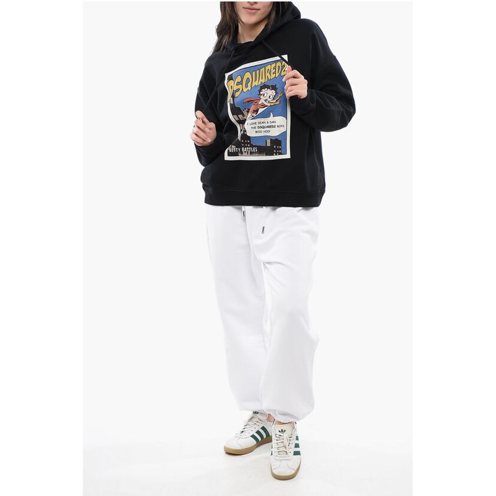 Dsquared² Brushed Cotton BETTY BATTLES Oversized Hoodie