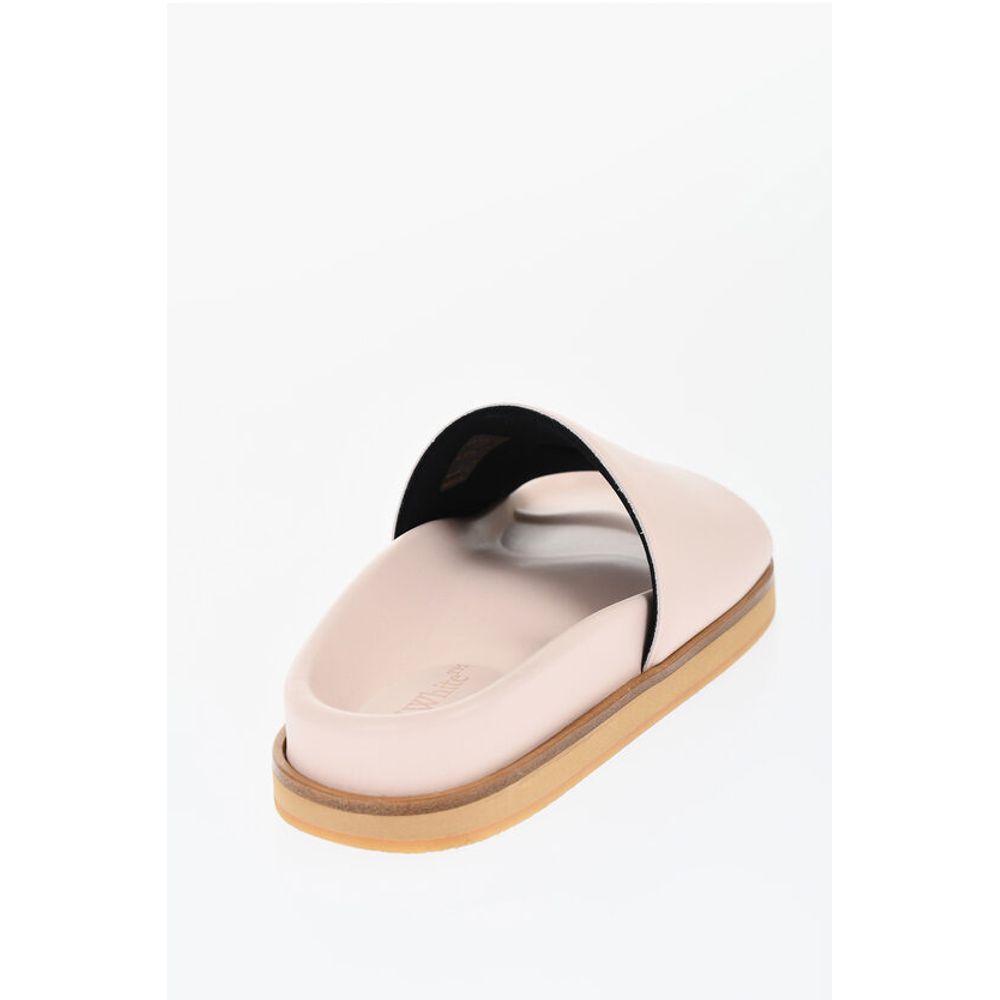 Off-White Leather OFF STAMP Slides