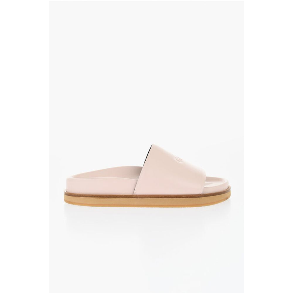 Off-White Leather OFF STAMP Slides