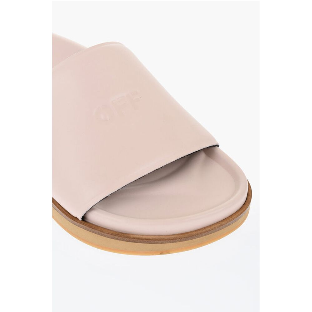Off-White Leather OFF STAMP Slides