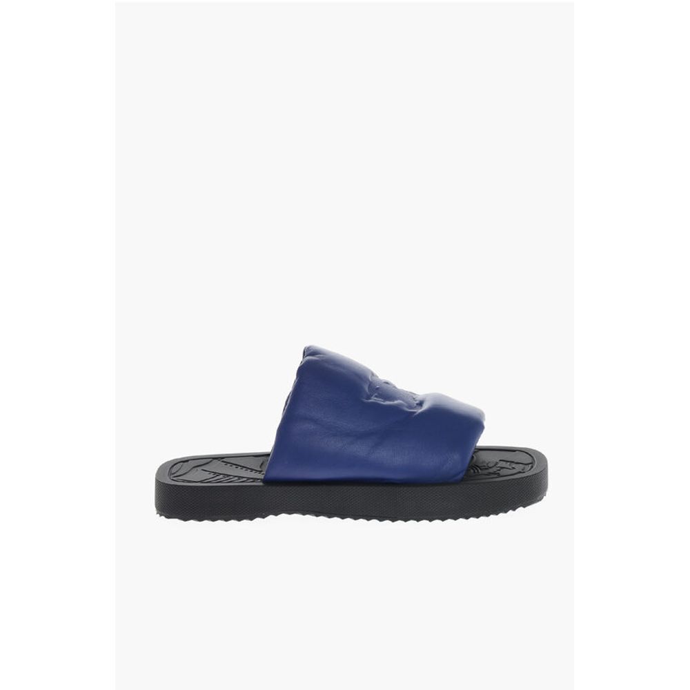Burberry Leather Slip-on Slides with EDK