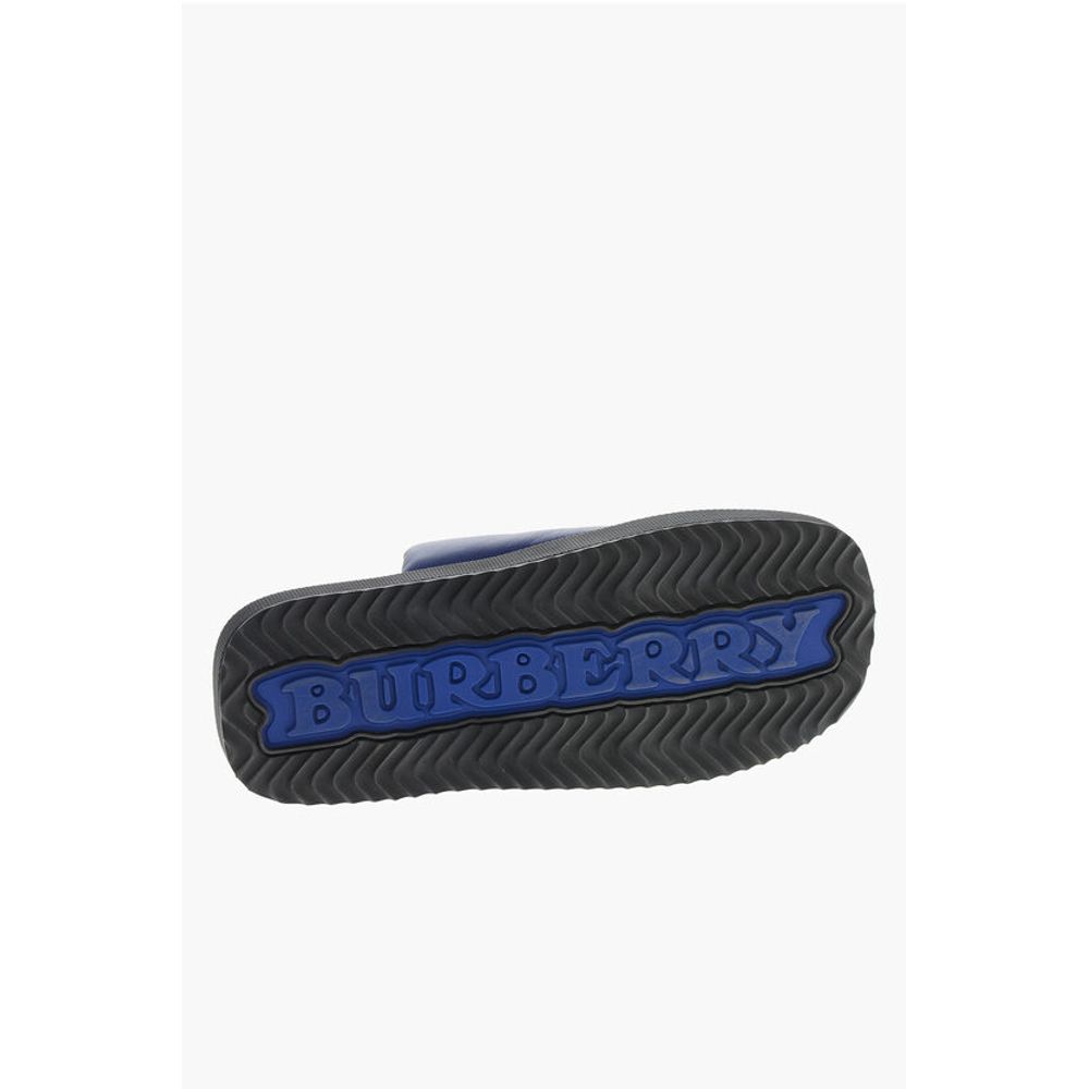 Burberry Leather Slip-on Slides with EDK