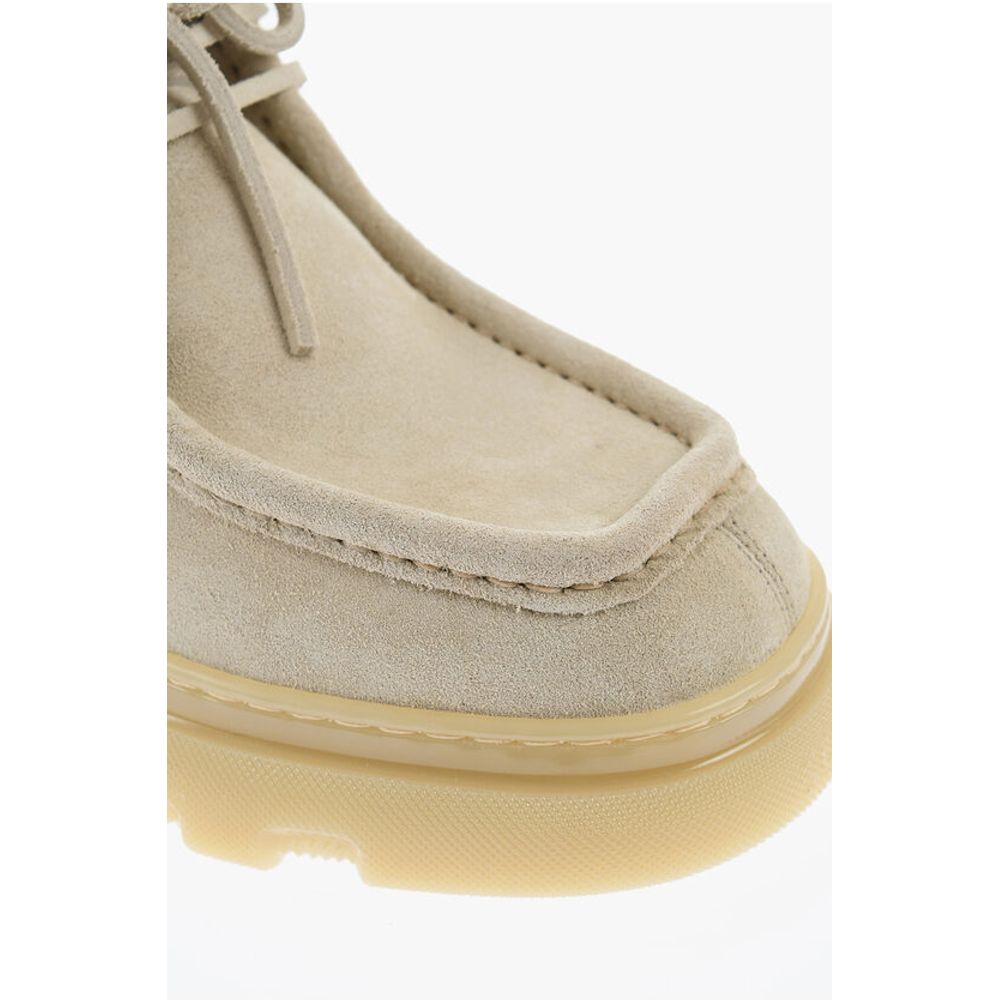 Burberry Suede Wallabee Shoes with Rubber Sole