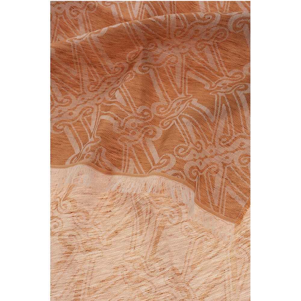 Max Mara Embroiderd Wool Silk and Linen ELEONOR Scarf