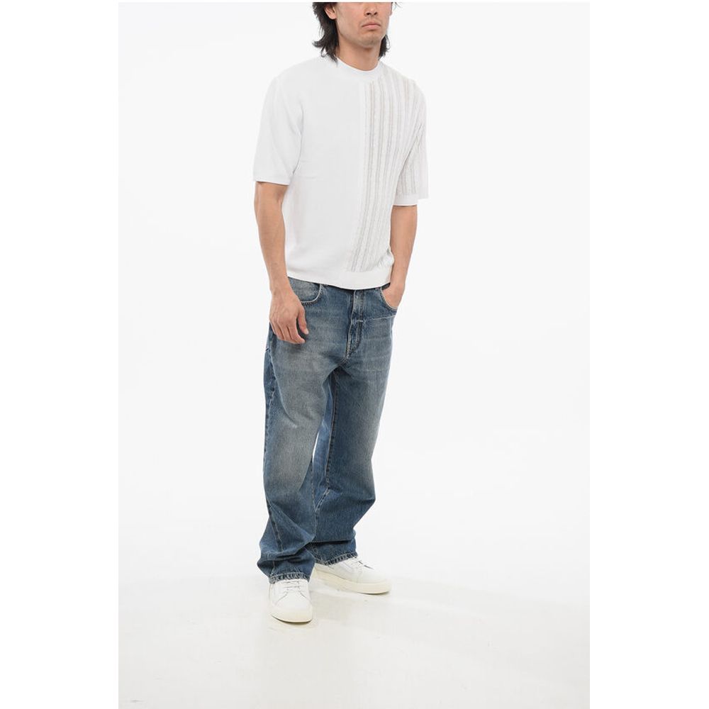 Jacquemus Short-sleeved JUEGO T-Shirt with Cable Knit Detail