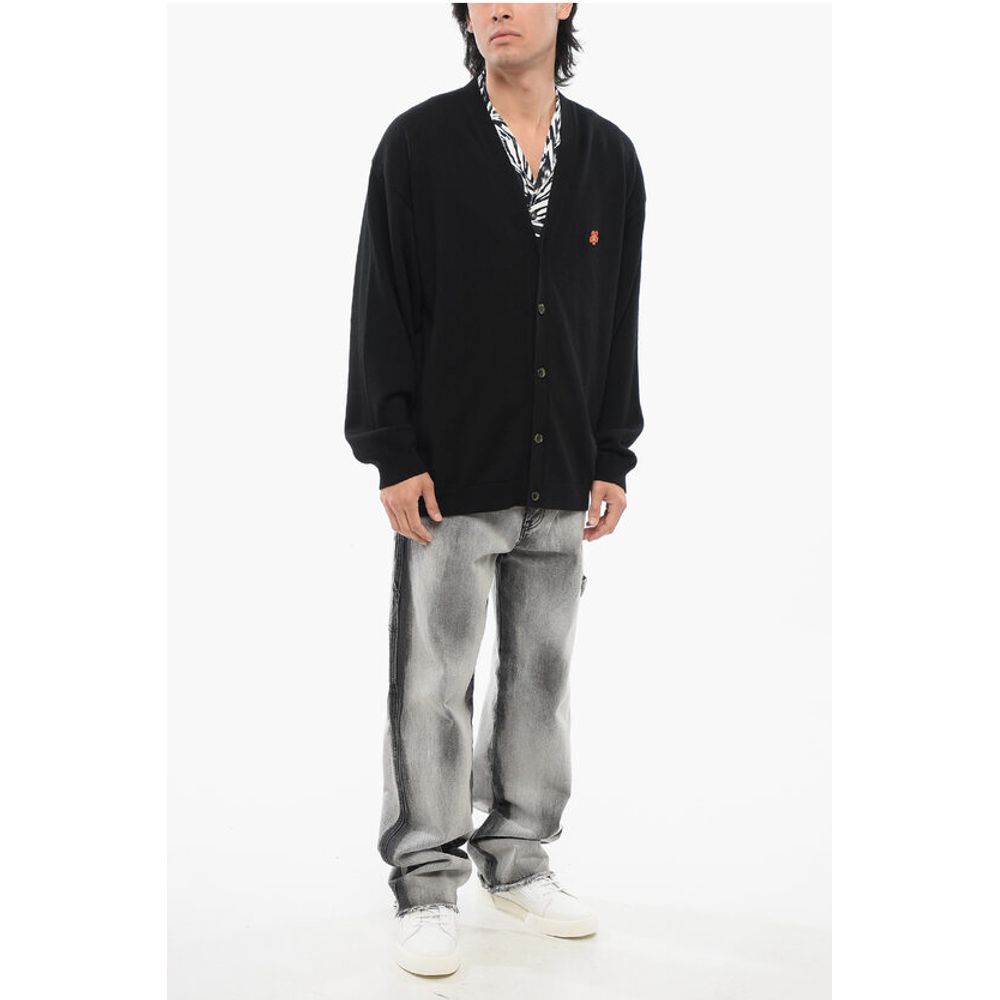 Kenzo V Neck BOKE FLOWER Wool Cardigan
