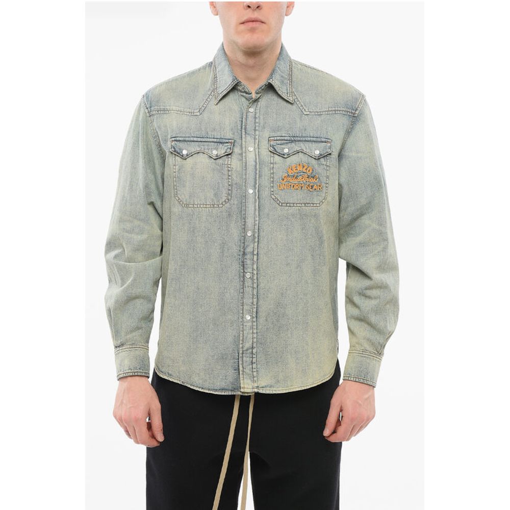 Kenzo Vintage Wash WESTERN Denim Shirt