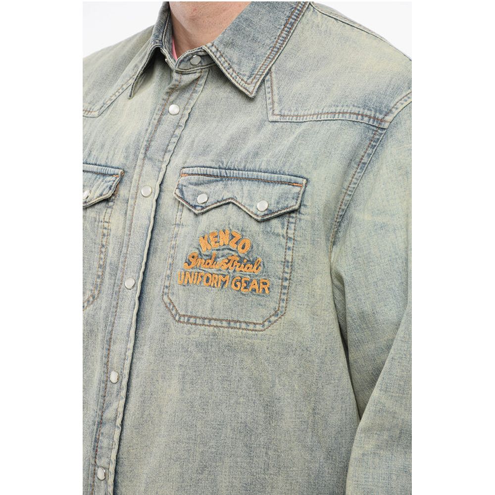 Kenzo Vintage Wash WESTERN Denim Shirt