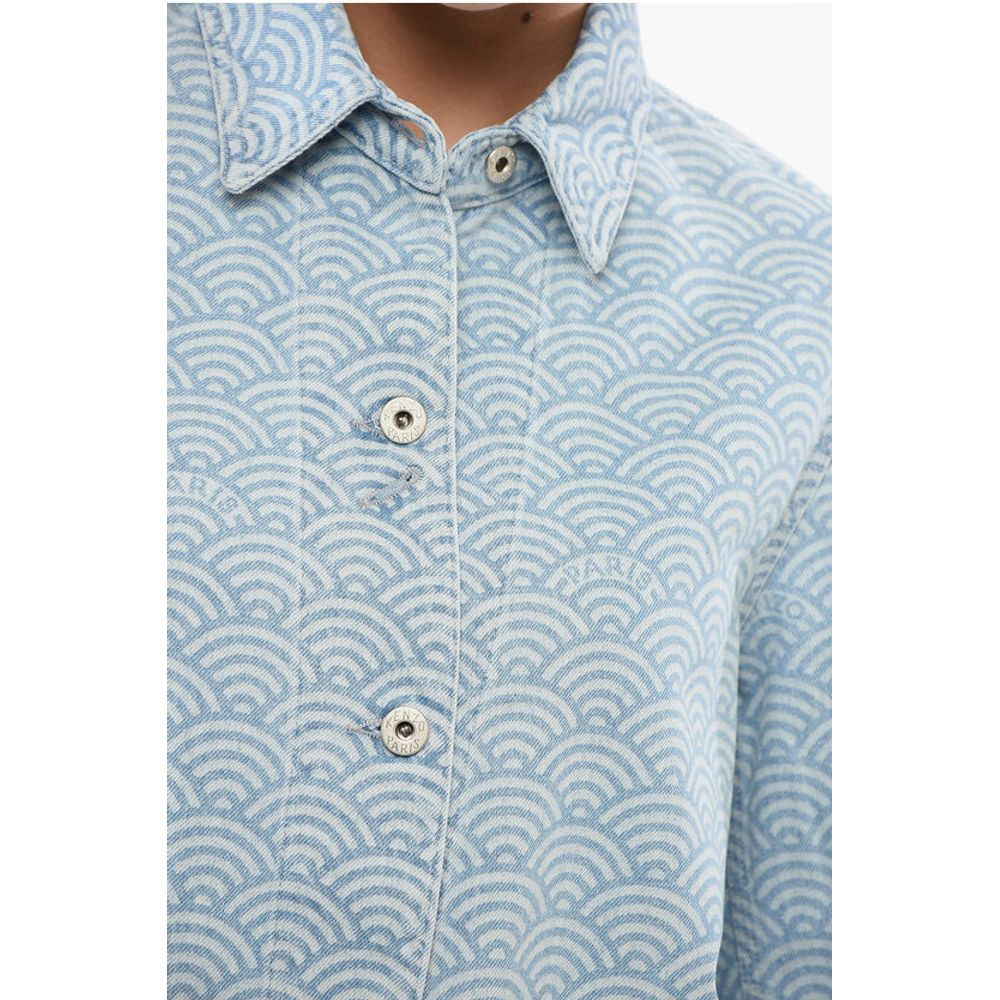 Kenzo Seigaiha Denim Shirt