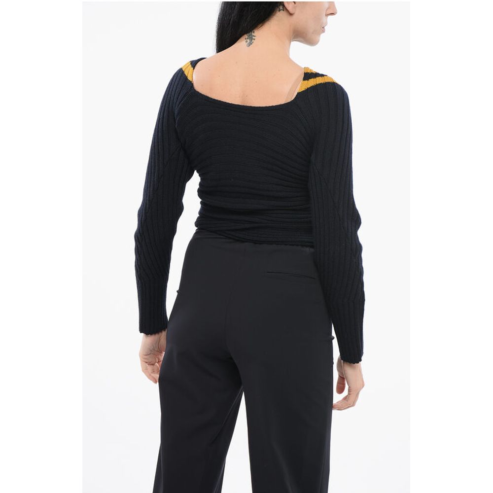 Dries Van Noten Ribbed Deconstructed Sweater