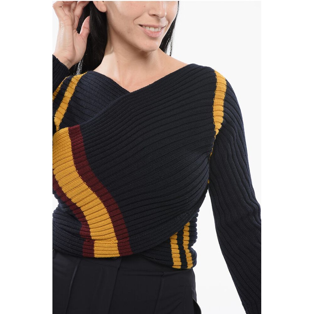 Dries Van Noten Ribbed Deconstructed Sweater
