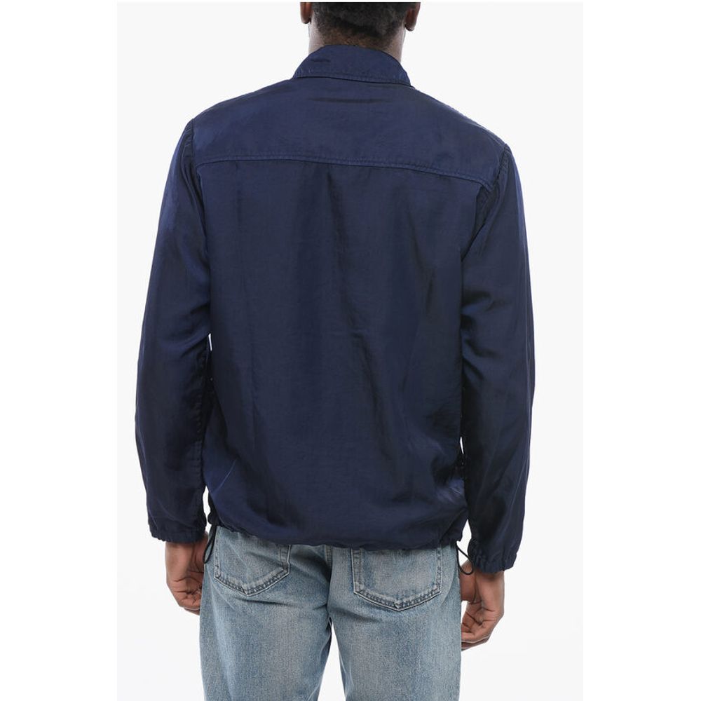 Dries Van Noten Nylon VORRIE Overshirt with Drawstringed Hem