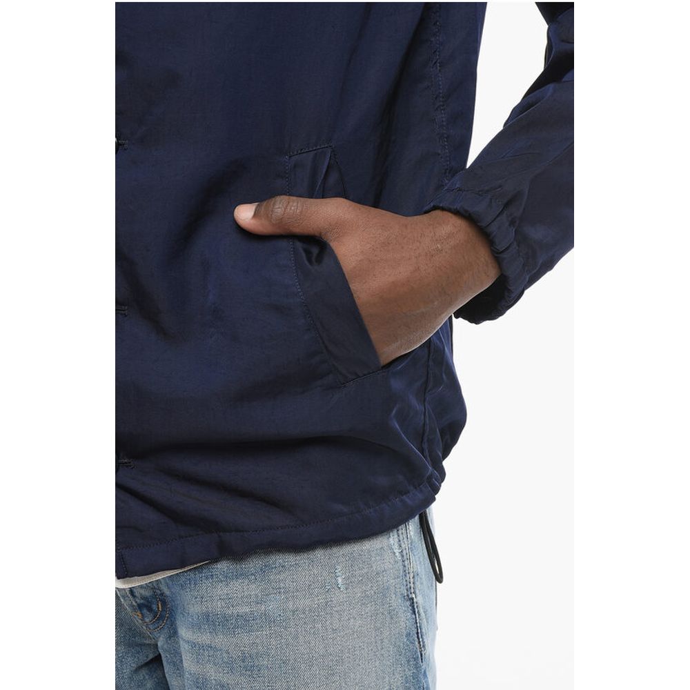Dries Van Noten Nylon VORRIE Overshirt with Drawstringed Hem