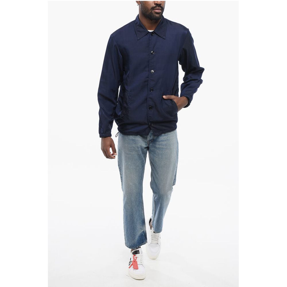 Dries Van Noten Nylon VORRIE Overshirt with Drawstringed Hem