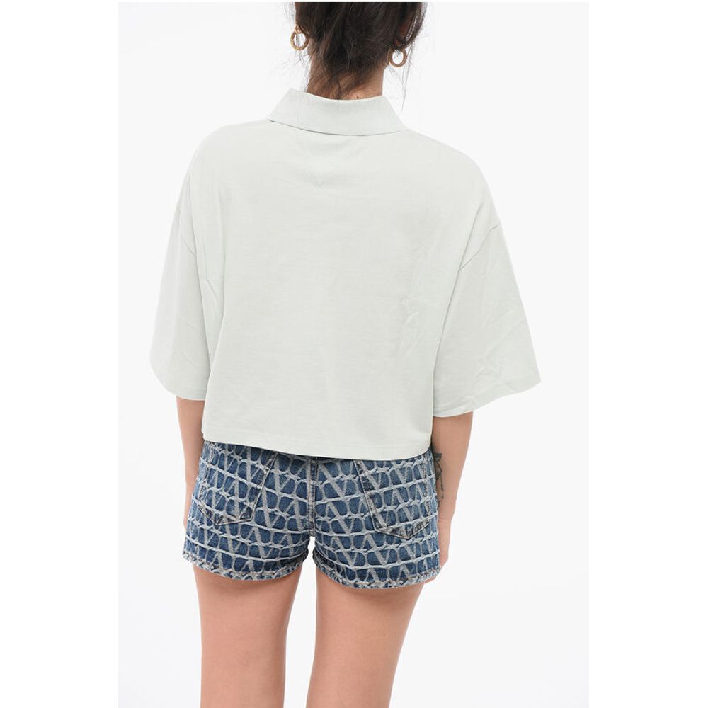 Bottega Veneta Piquet Cotton Cropped Fit Polo