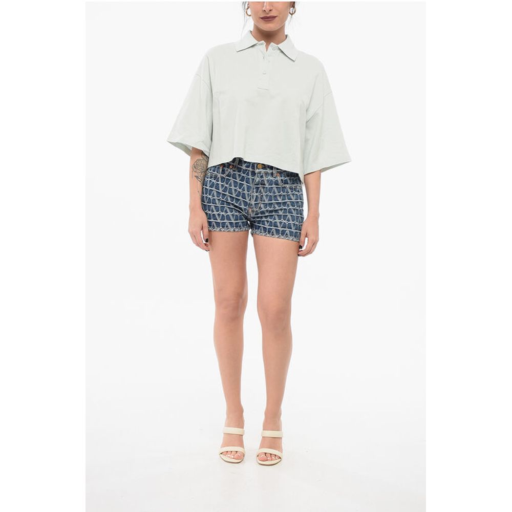 Bottega Veneta Piquet Cotton Cropped Fit Polo