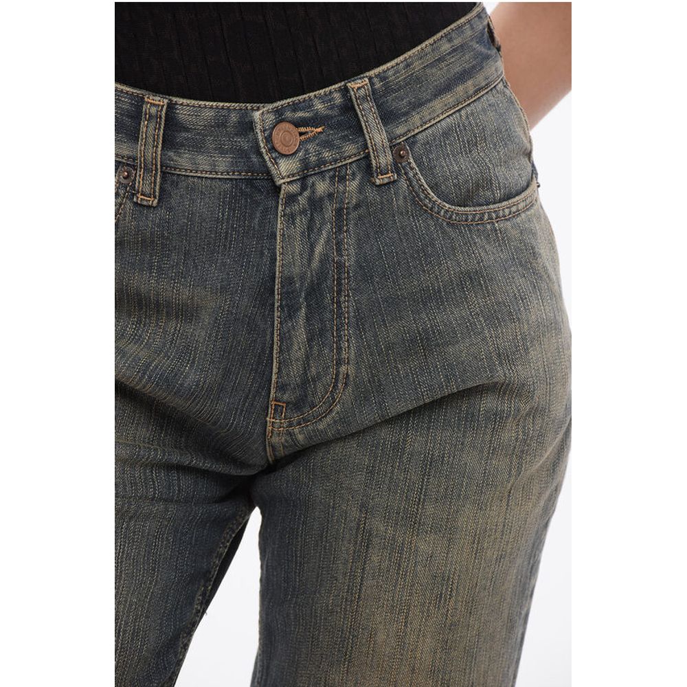 Balenciaga Vintage Washed Denim Shorts with Raw-cut Hem