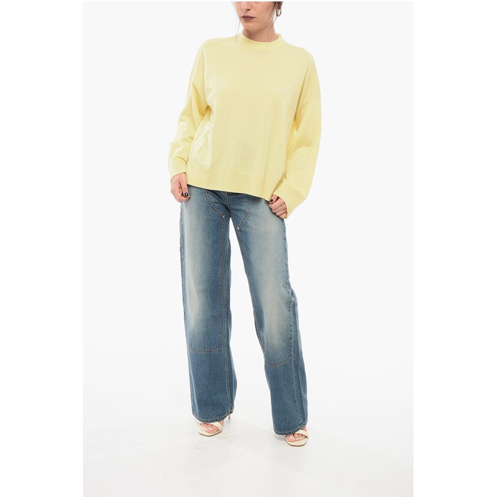 Bottega Veneta Straight Fit Wool Crew Neck Sweater