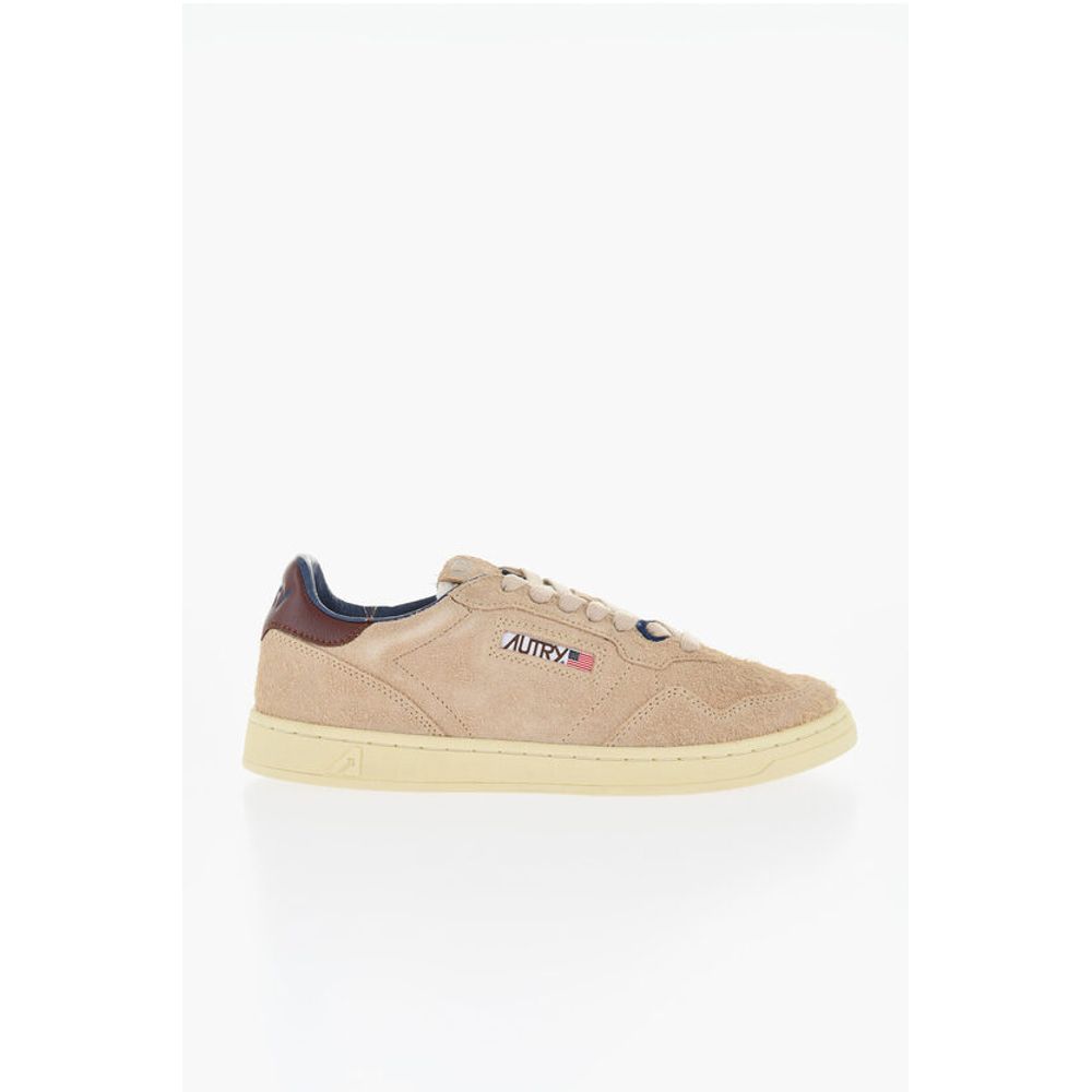 Autry Suede Low Top Sneakers with Contrasting Detail