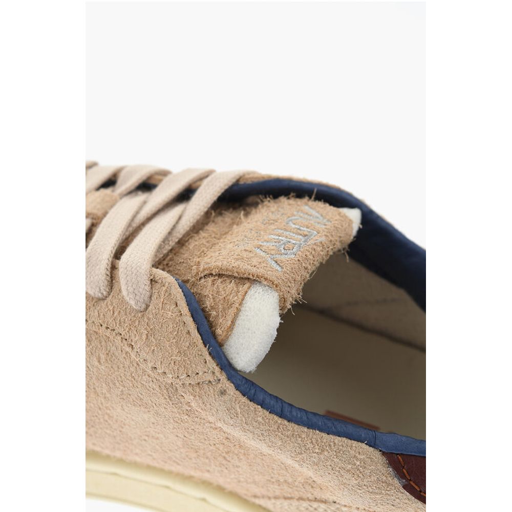 Autry Suede Low Top Sneakers with Contrasting Detail